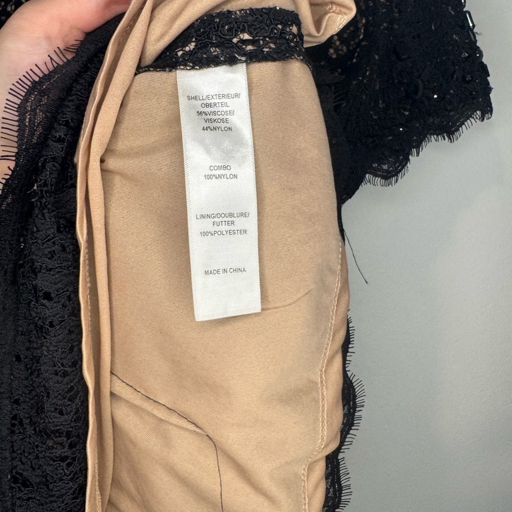 Adrianna Papell Black Lace Blouse - Picture 5 of 7